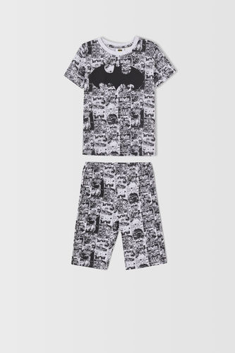 Boy Licensed Batman Short Sleeve Crew Neck T-Shirt And Shorts Pyjamas Set