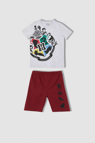 Boy Licensed Harry Potter Short Sleeve Crew Neck T-Shirt And Shorts Pyjamas Set