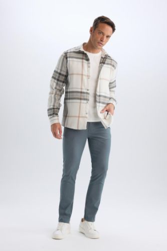 Slim Fit Super Skinny Hem Trousers