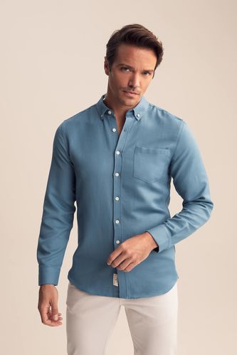 Slim Fit Polo Shirt Long Sleeve Shirt