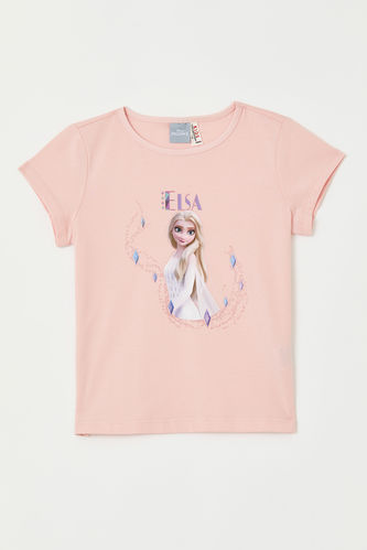 Kız Çocuk Frozen 2 Lisanslı Kısa Kollu Tişört