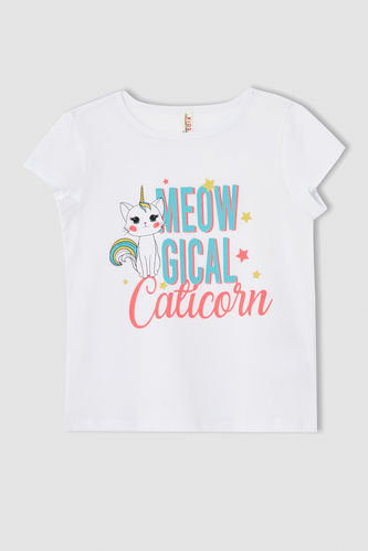 T-shirt à manches courtes imprimé Cati Corn pour fille