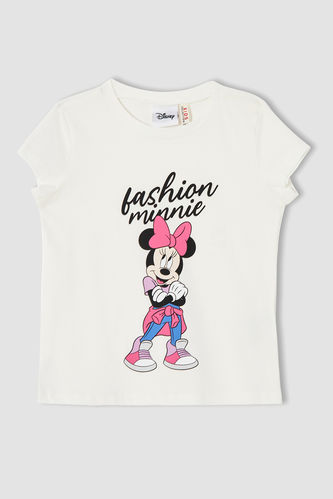 Girl Minnie Mouse Licensed Short-Sleeved T-Shirt