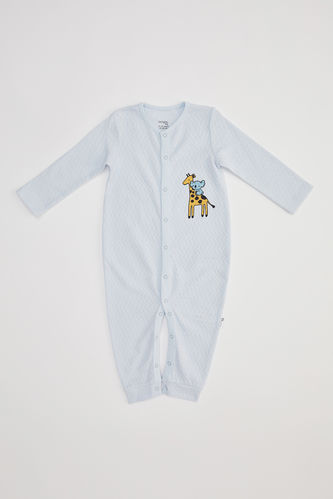 Baby Boy Print Jumpsuit with Snap Snaps