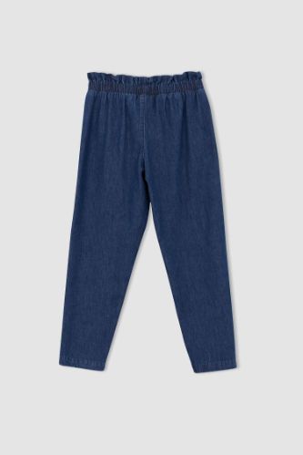 Buy TINY GIRL Solid Denim Regular Fit Girls Trousers | Shoppers Stop