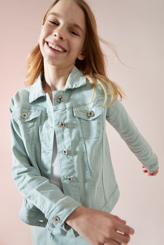 Kız Çocuk Regular Fit Jean Ceket