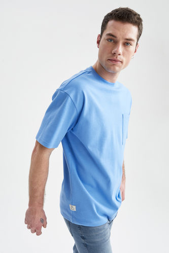 Oversize Fit Basic T-Shirt aus Baumwolle