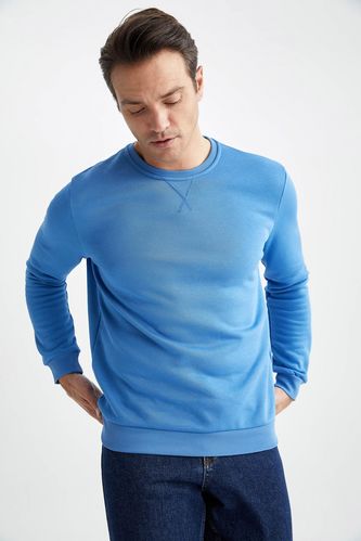 Regular Fit Sweatshirt mit Rundhalsausschnitt