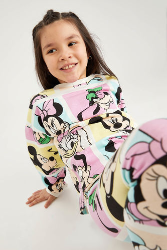 Kız Çocuk Mickey Mouse Lisanslı Crop Sweatshirt