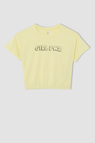 Girl Letter Printed Short Sleeve T-Shirt
