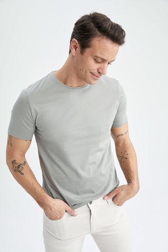 T-shirt manches courtes en coton mercerisé