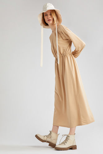 Modest- Regular Fit Long-Sleeved Knitted Dress