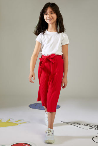 Rouge FILLES Pantalon en maille culotte fille enfant 1945184 | DeFacto