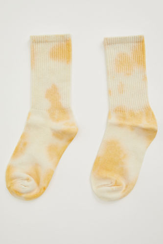 Шкарпетки до середини гомілки з візерунком батик
