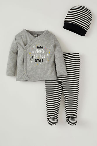 Regular Fit Star Print Striped Outfit