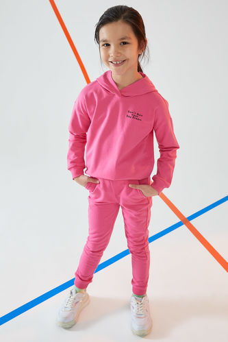 Girl Regular Fit Hooded Sports Outfit