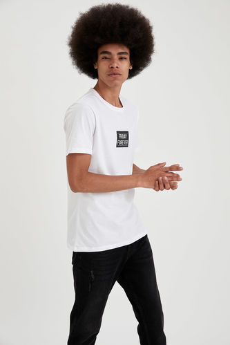 T-shirt ajusté en coton à imprimé Friday Forever