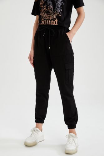 Pantalon de jogging noir à poches cargo