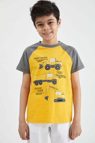 Boy's Business Machine Printed Short Sleeve T-Shirt