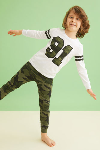 Boy Camouflage Patterned Pajamas Set