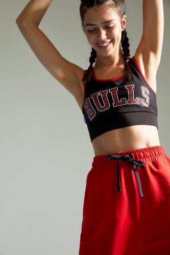 NBA Chicago Bulls Licensed Cross Back Sports Bra