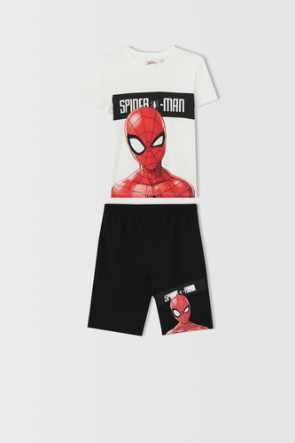 Ensemble de pyjama à manches courtes sous licence Spider Man pour garçon