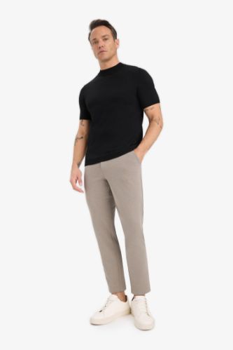 Jogger Fit Cepli Esnek Kumaş Düz Paça Pantolon