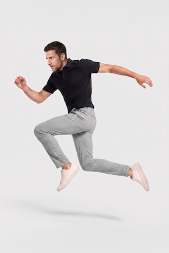 Men Grey Melange jogger Trousers