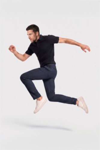 Erkek Lacivert Jogger Düz Paça Pantolon