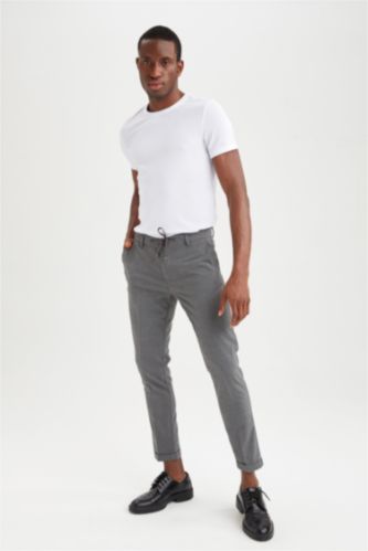 Erkek Gri Jogger Fıt Pantolon