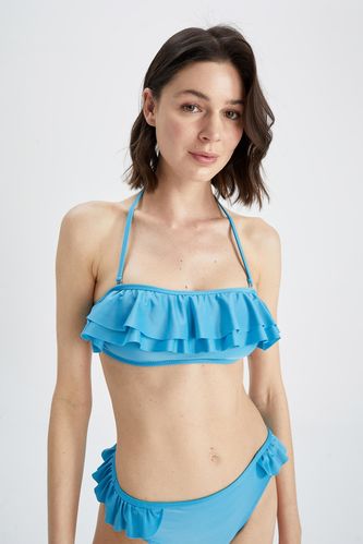Strapless Frill Detail Bikini Top