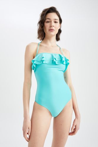 Strappy Frill Detail Swimsuit