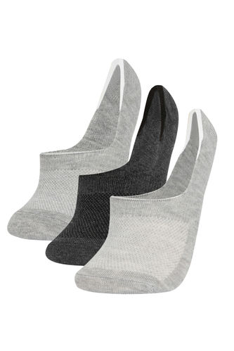 Defacto Fit Women's Cotton 3 Pack Ballet Socks