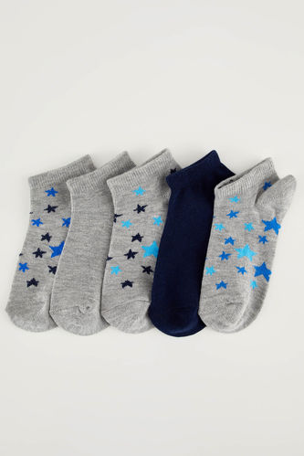 Lot de 5 chaussettes bottines à motif étoiles pour garçon