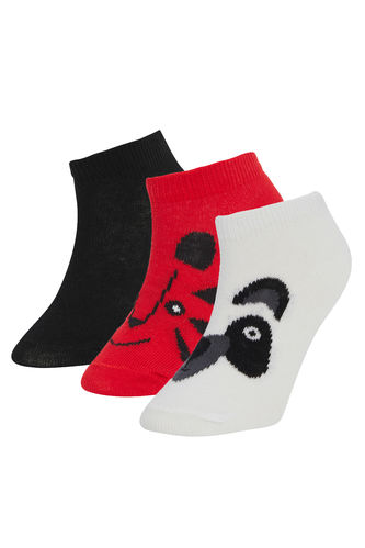 Boy's Patterned 3 Piece Booties Socks
