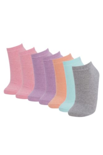 Women Fushsia 7 piece Short Socks