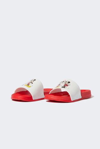 Girl Mickey & Minnie Mouse Single Strap Slippers