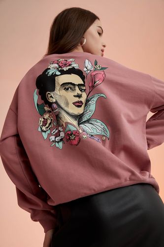 Sweat-shirt coupe relax Frida Kahlo sous licence