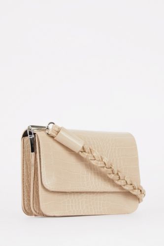 Beige WOMEN Women Faux Leather Crossbody Bag 2673820