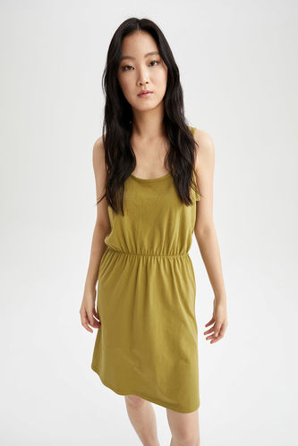 Relax Fit Strappy Ruched Mini Dress