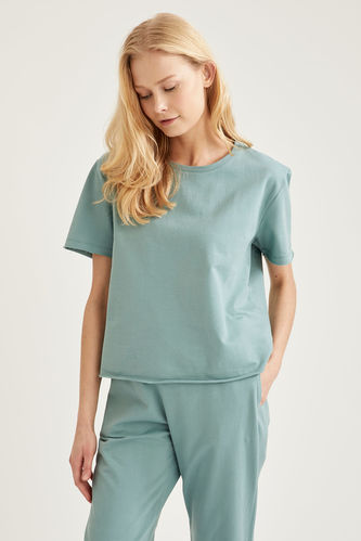 Relaxed Fit Short Sleeve Pyjama Top