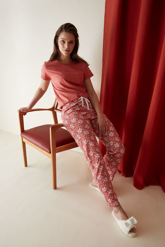 Baskılı Kısa Kollu Relax Fit Pijama Takımı