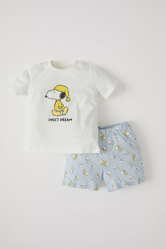 Baby Boy Snoopy Licensed Short Sleeve Cotton Pajamas Set