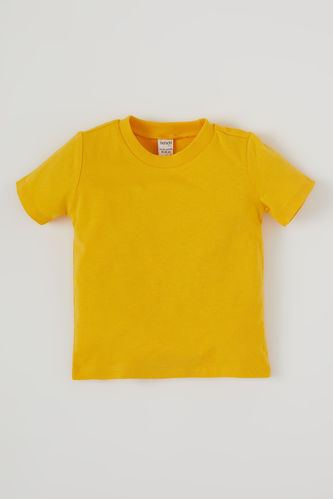 Unisex Bebek Basic Pamuklu Kısa Kollu Tişört