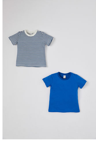 Baby Striped Short-Sleeved T-Shirt 2 Pieces