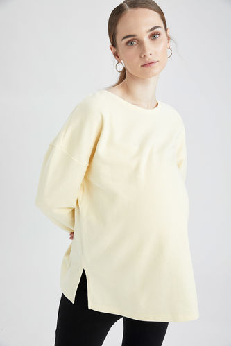 Hamile Basic %100 Pamuk Sweatshirt