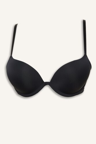 Micro Kaplı Full Push Up Balenli Tişört Bra