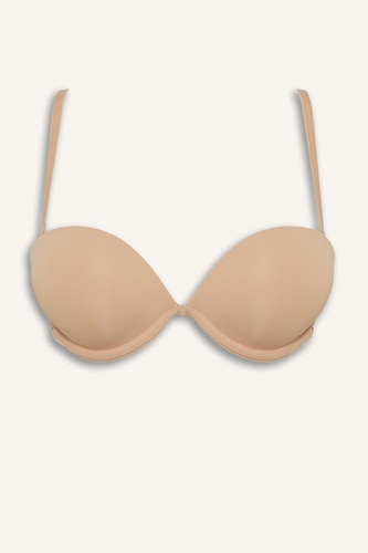 Micro Covered Half Padded Underwired Strapless Bra