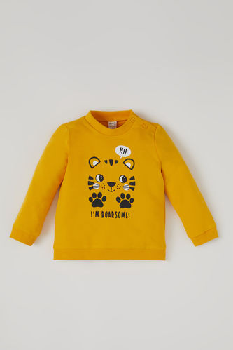 Regular Fit Tiger Print Sweatshirt