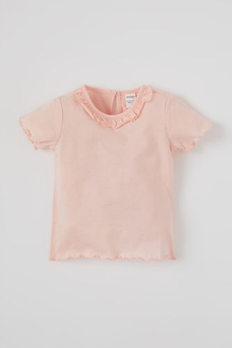 Kız Bebek Kısa Kol Pamuklu Tişört